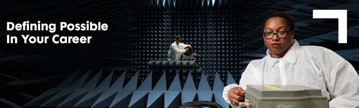 Woman working in soundproof room