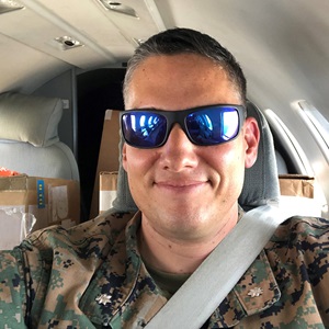 soldier wearing sunglasses