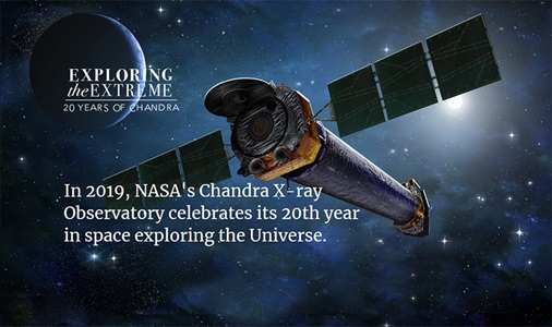 Chandra X-Ray Observatory in space