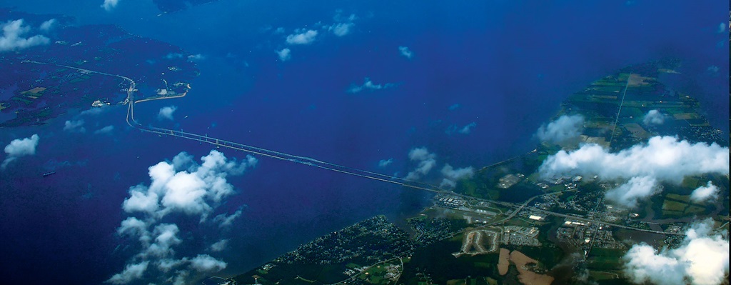 Aerial view of Bay Bridge