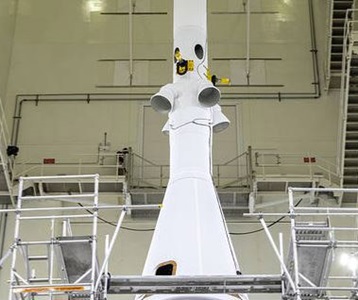 rocket in assembly area