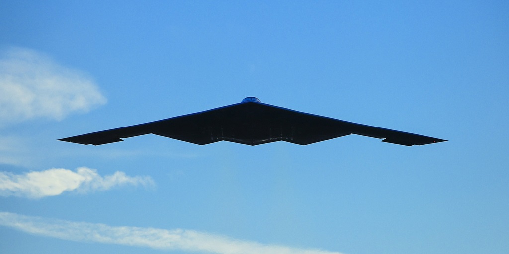 B-2 Stealth Bomber flying in the sky