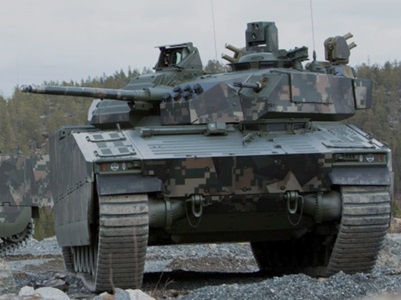 tank with Bushmaster chain gun