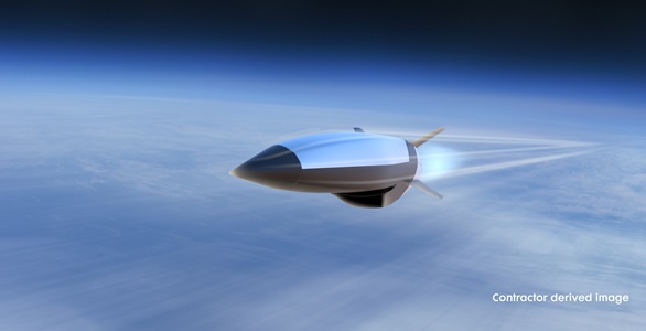 Rendering of missile inflight