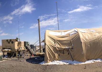U.S. troops working outside on Integrated Battle Command System (IBCS)
