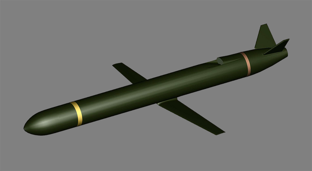 rendering of a missile
