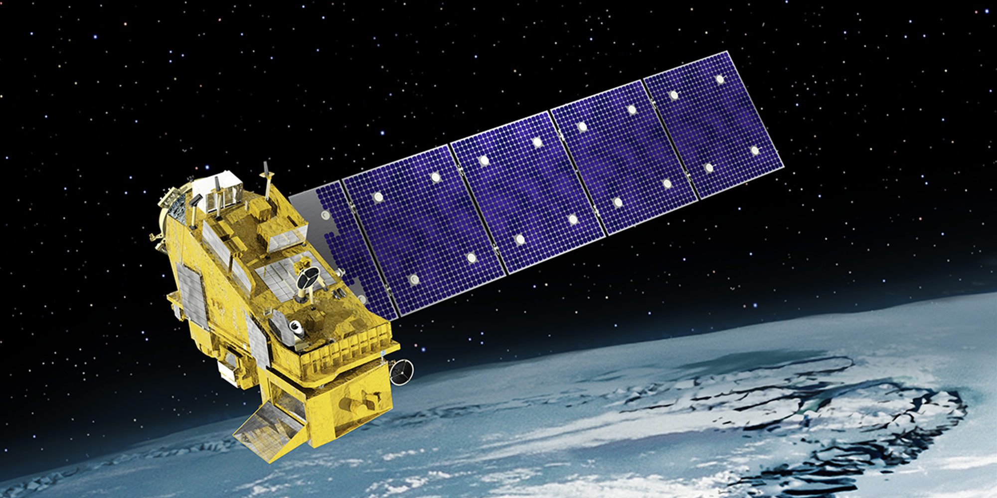 Joint Polar Satellite System above earth