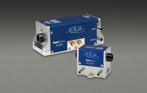 Two blue boxes containing Laser Gain Modules