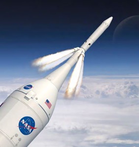 rendering of rocket launching