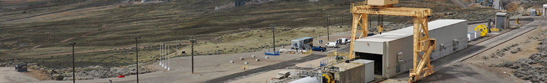 Testing site with large mechanical equipment