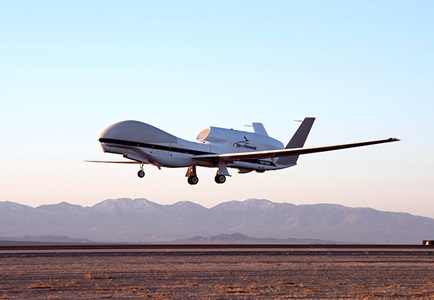 unmanned aircraft landing on runway