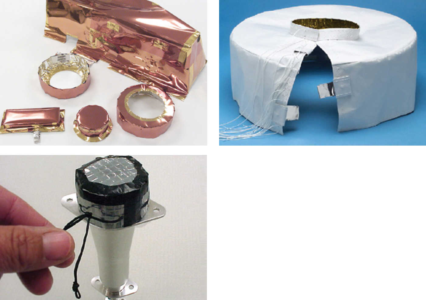 three photos of Thermal Insulation parts