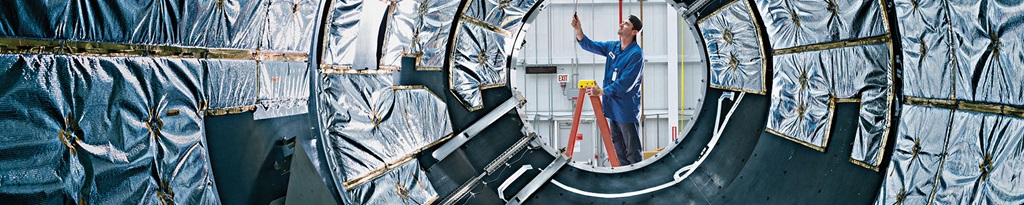 man working in space craft