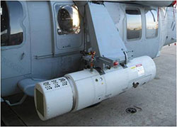 Airborne Laser Mine Detection System on an aircraft