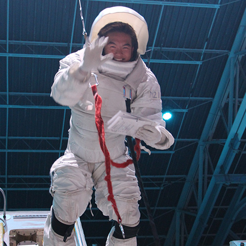 kid in space suit