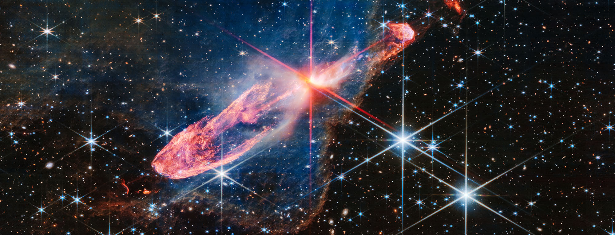 stars emerging from galaxy